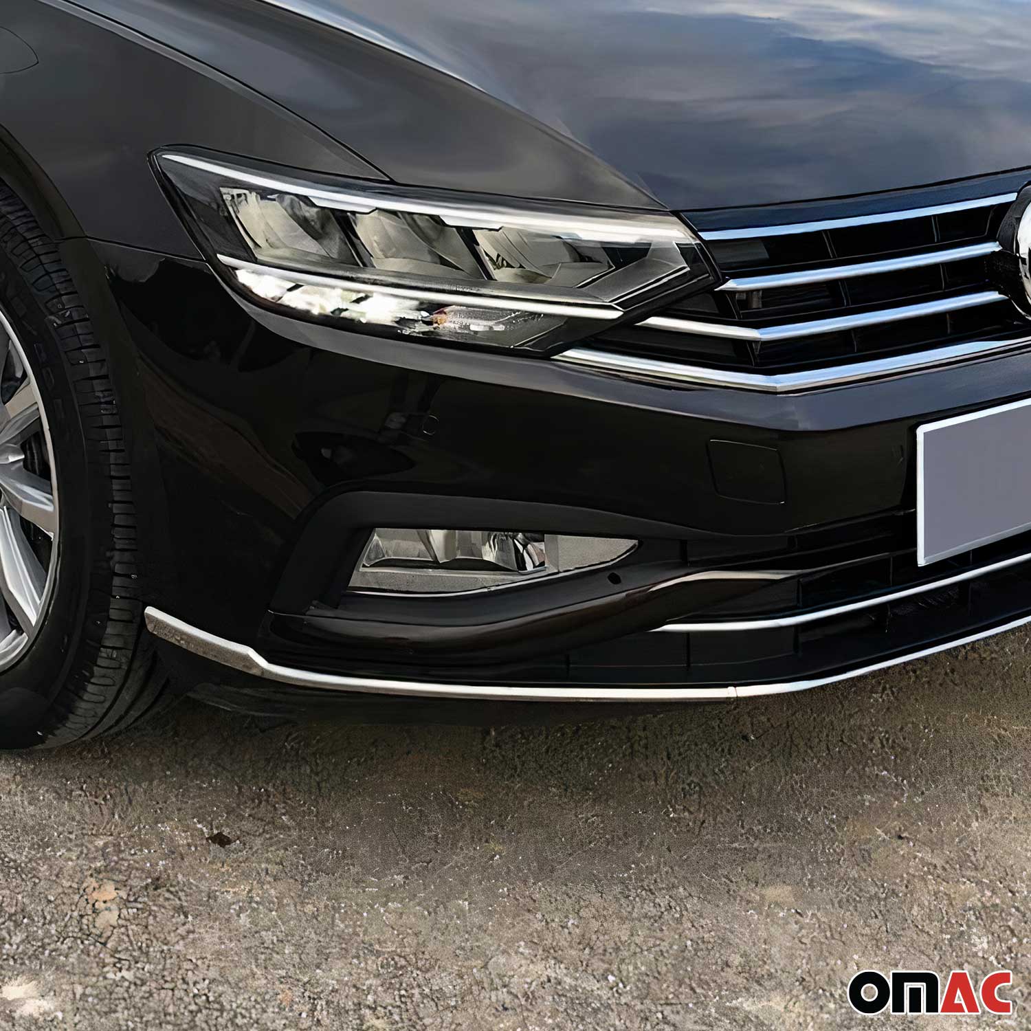 Grillleisten Stoßstangen für VW Passat B8 2019-2023 Edelstahl Chrom 3tlg