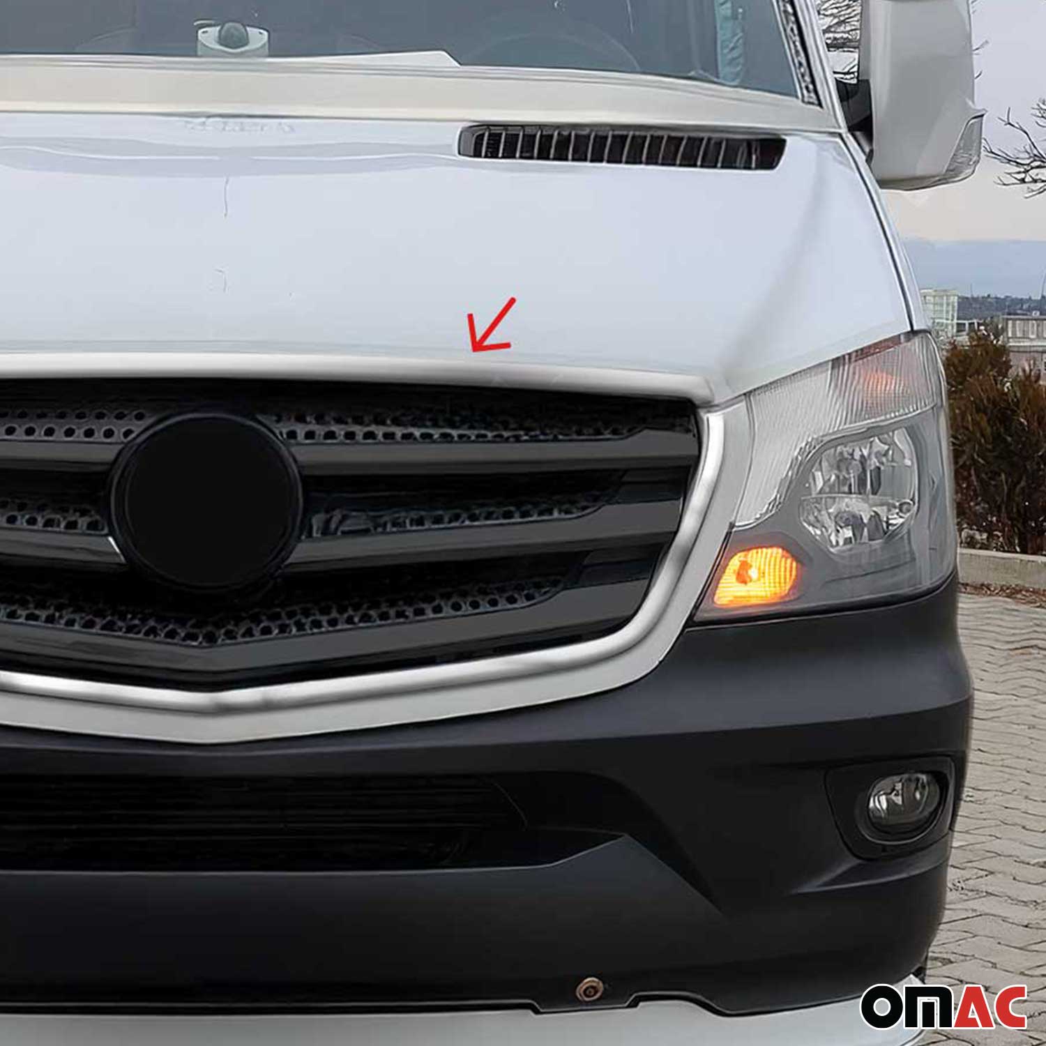 Kühlergrill Leiste Grillleisten für Mercedes Sprinter 2006-18 Edelstahl Chrom 2x