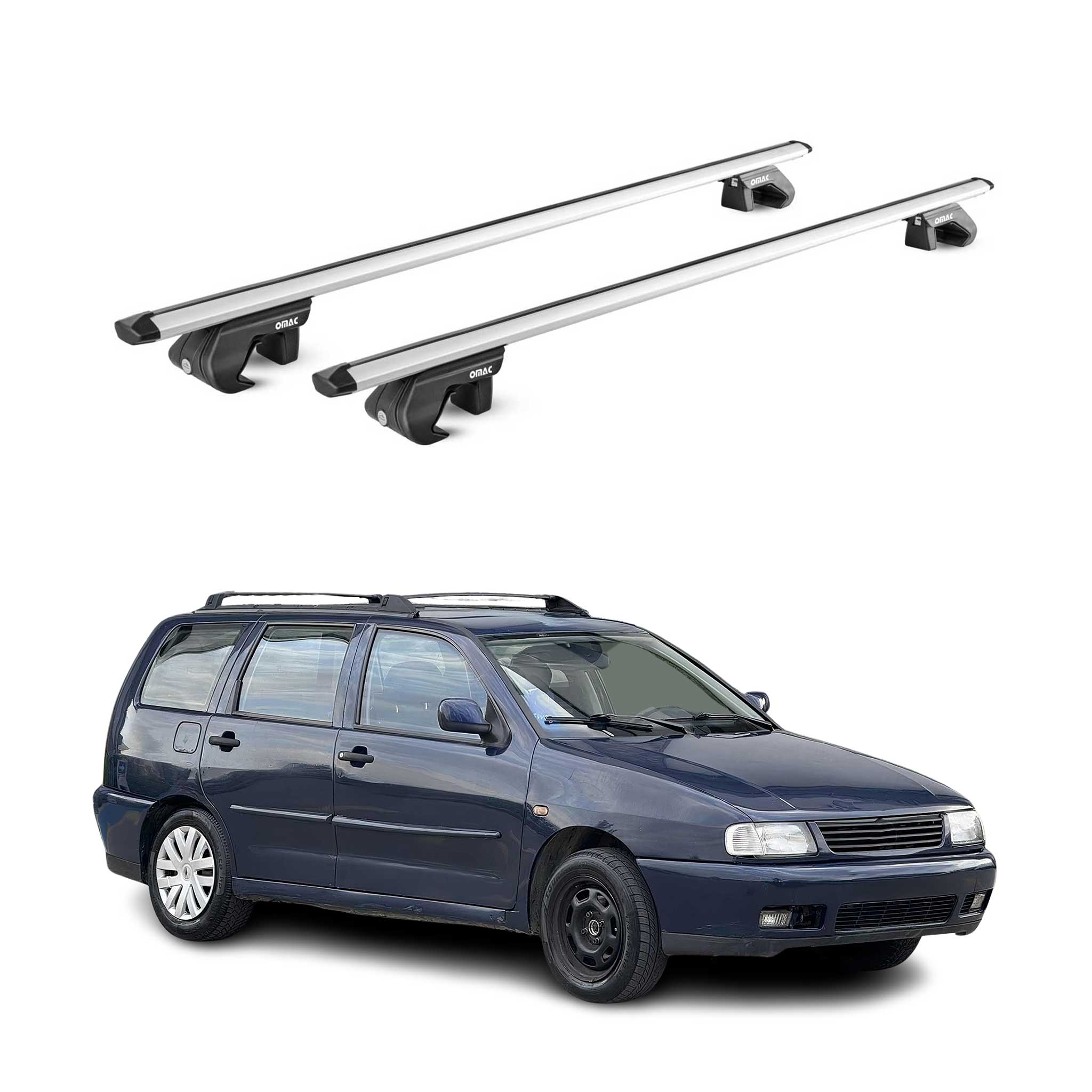 Dachträger für VW Polo mk3 Kombi 6N 1997-2001 5 tür 90kg Alu Silber 2x ABE