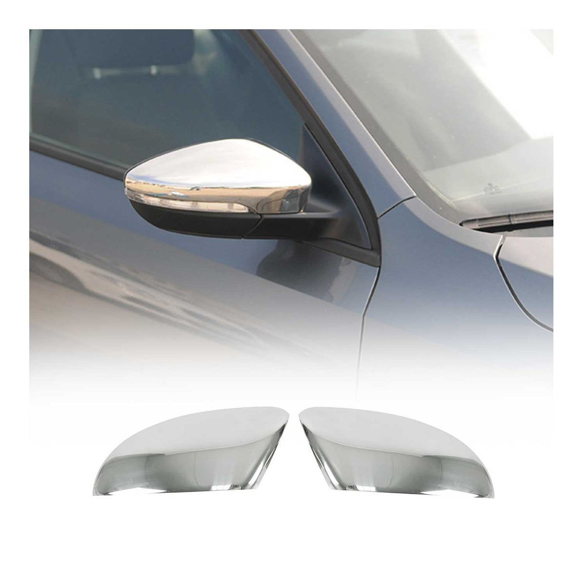 Spiegelkappen Spiegelabdeckung für VW Passat CC 2008-12 Pre-FL Edelstahl Chrom