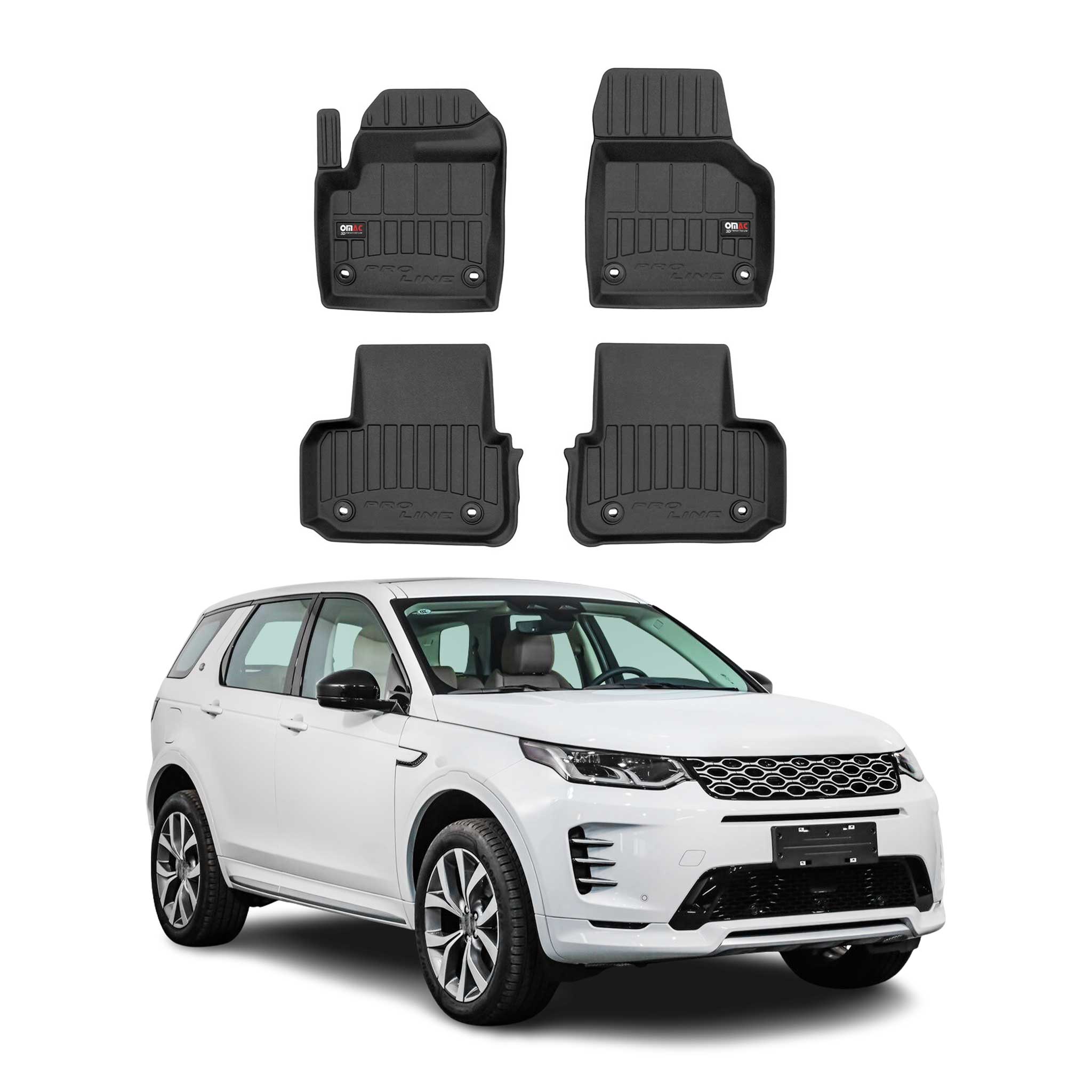 OMAC Gummi Fußmatten für Land Rover Discovery Sport 2015-2026 Premium TPE 3x