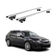 Dachträger Grundtäger für Mazda 6 Kombi 2002-2008 90kg Alu Silber 2 tlg ABE