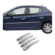Chrom Türgriff Blende für Peugeot 207 2006-2015 4Tür Edelstahl Matt 8tlg