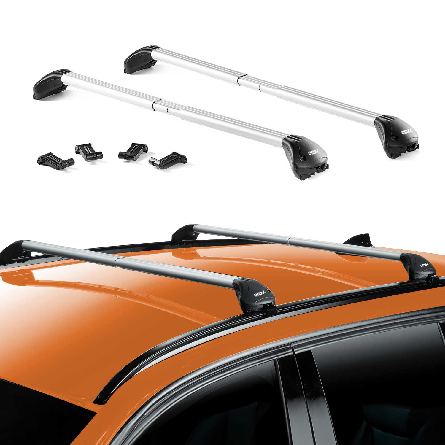 Dachträger Grundtäger für Opel Zafira C Tourer 2011-2019 100kg Alu Silber 2x ABE