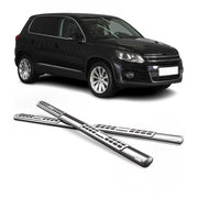 Edelstahl Seitenschweller Schwellerrohre für VW Tiguan 2007-2011 Silber