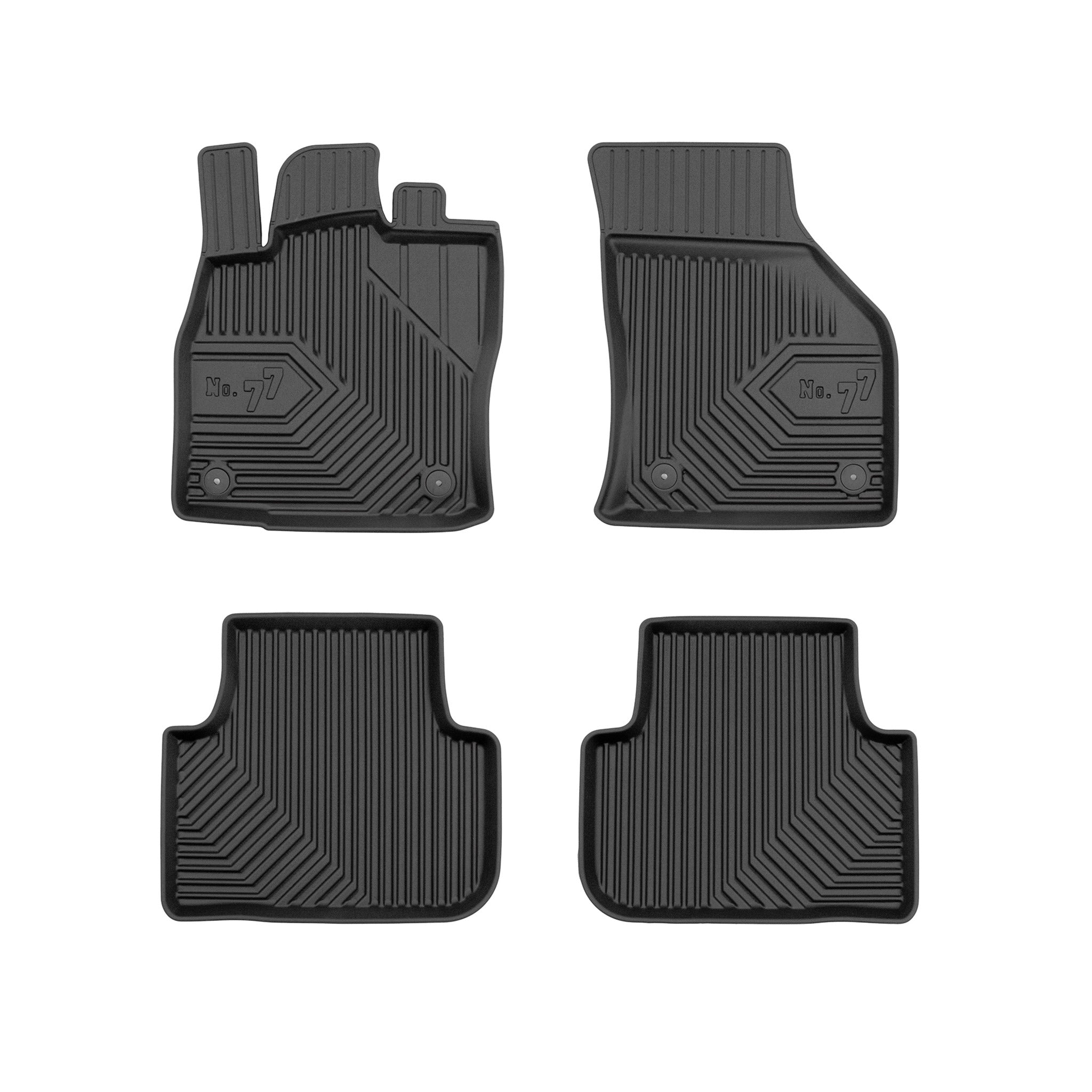 Fußmatten Gummimatten No.77 für VW Golf Sportsvan 2014-2020 TPE Schwarz 4 Teile