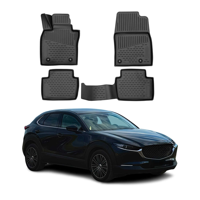 2019-2025 Mazda CX-30 Fußmatten TPE Schwarz 4 tlg