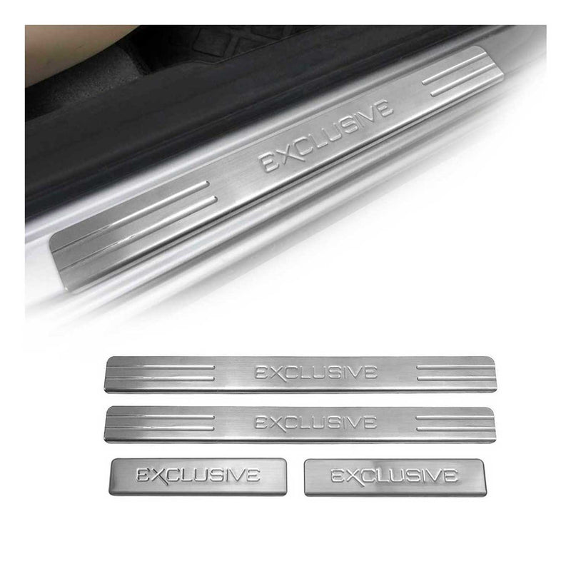 Exclusive Einstiegsleisten Türschwellerleiste Schutz Edelstahl Chrom 4 tlg