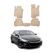 OMAC Gummimatten Fußmatten für VW Passat CC 2008-2017 TPE Automatten Beige 4x