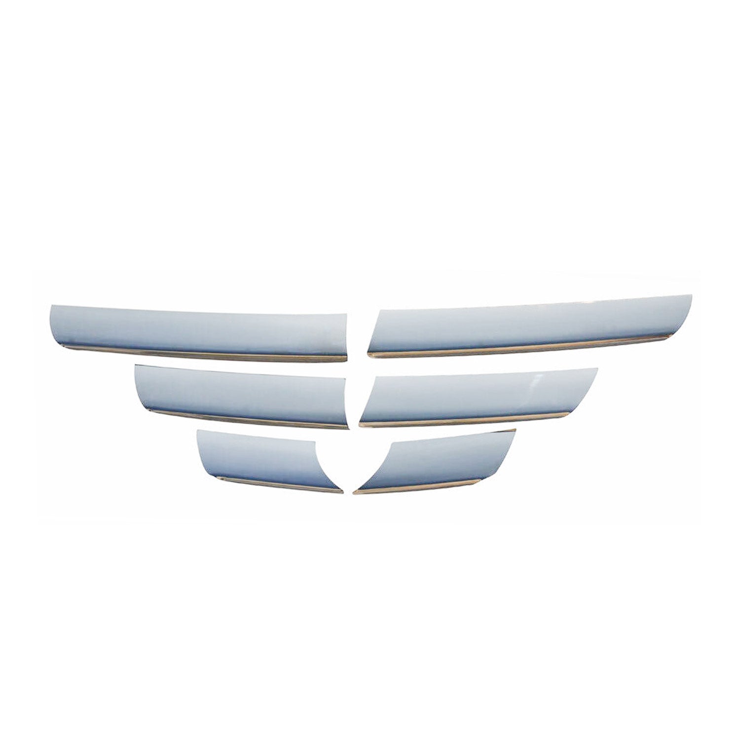 Kühlergrill Leisten Grillleisten für Dacia Logan 2004-2008 Edelstahl Chrom 6tlg