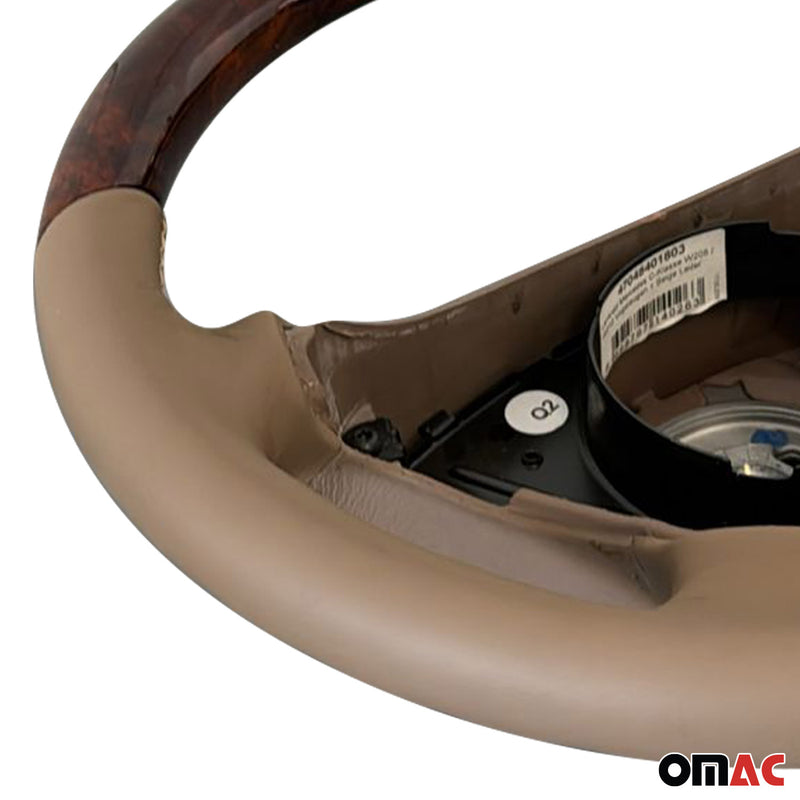 1997-2003 Mercedes CLK C208/ E Klasse W210 Lenkrad Edelholz Vogelaugen Beige