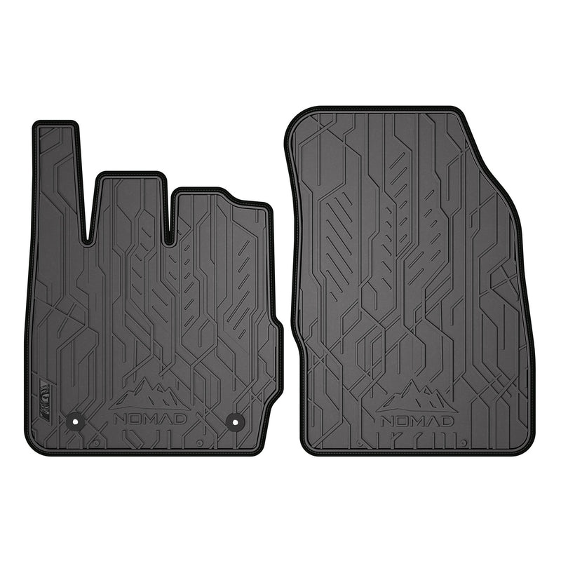 Fußmatten Gummimatten für Ford Fiesta mk6 2008-2017 1.Reihe Schwarz-Schwarz 2tlg