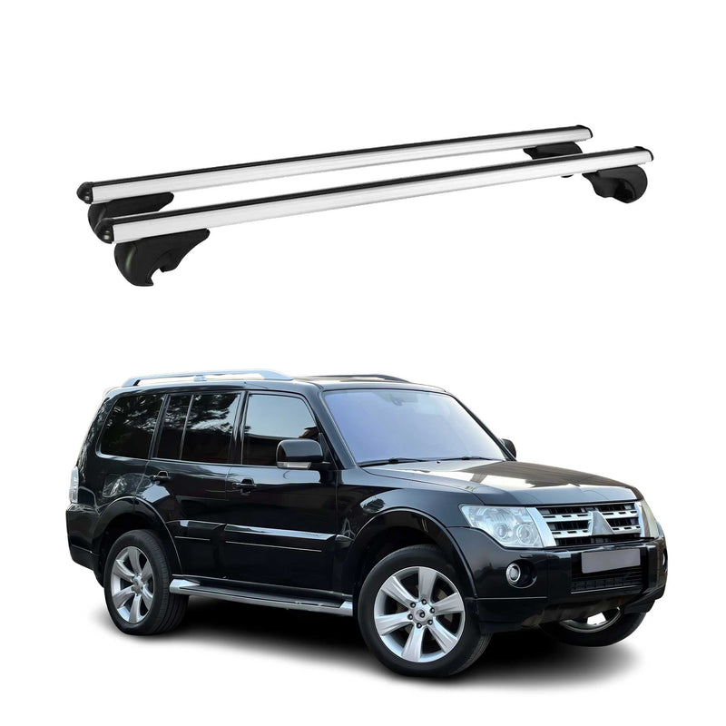 Dachträger Grundtäger für Mitsubishi Pajero 2006-2021 75kg Alu Grau 2 tlg
