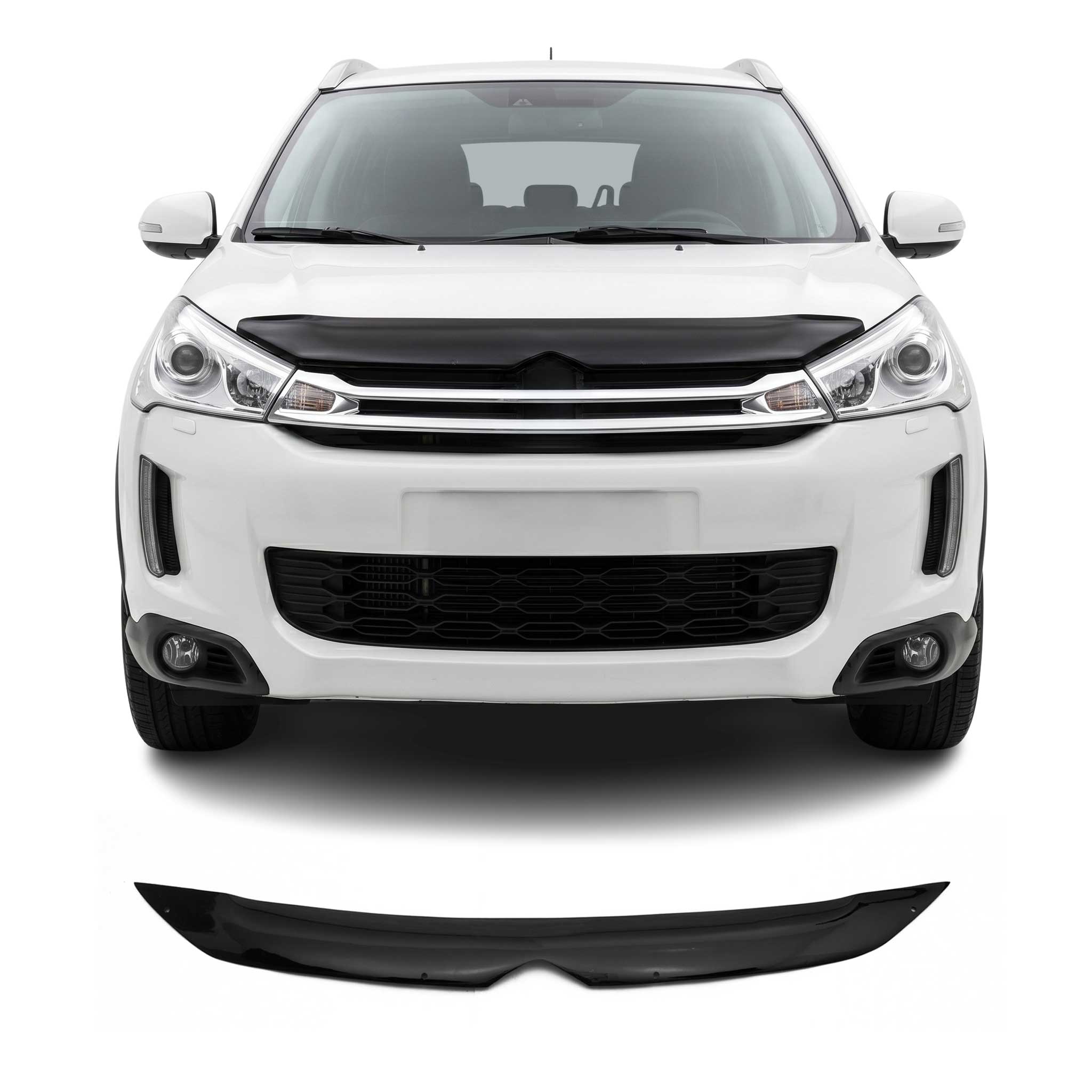 Motorhaube Deflektor Insektenschutz für Citroen C4 Aircross 2012-2017 Dunkel