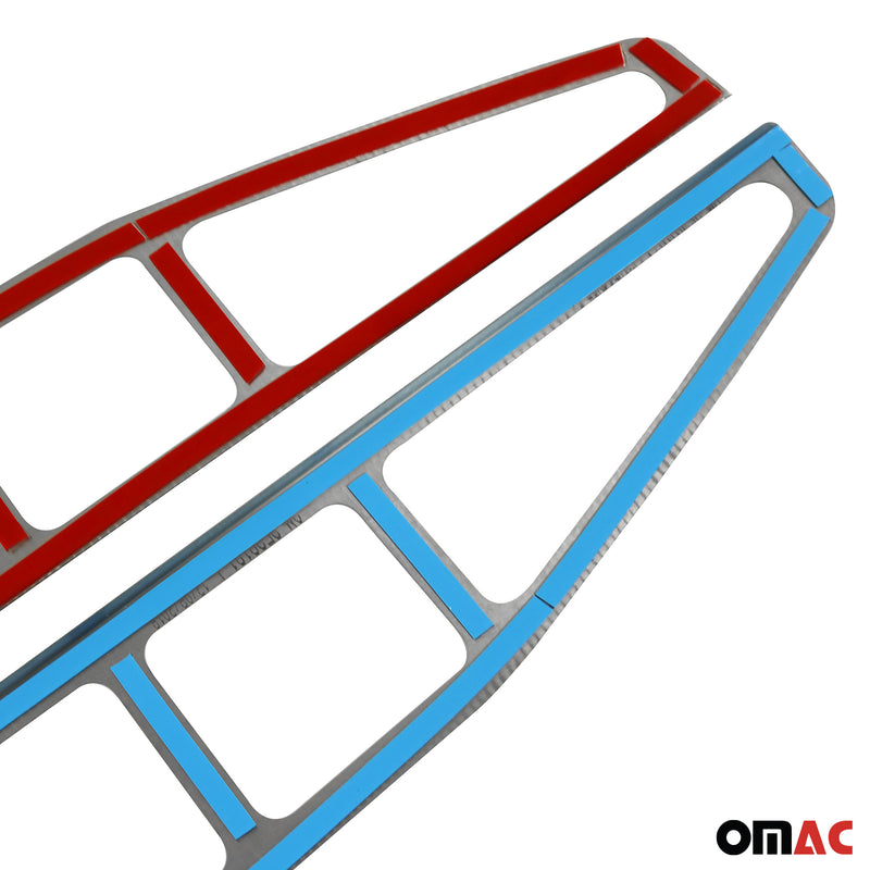 Rücklicht Leisten Heckleuchte für Fiat Doblo 2000-2006 Edelstahl Silber 2tlg