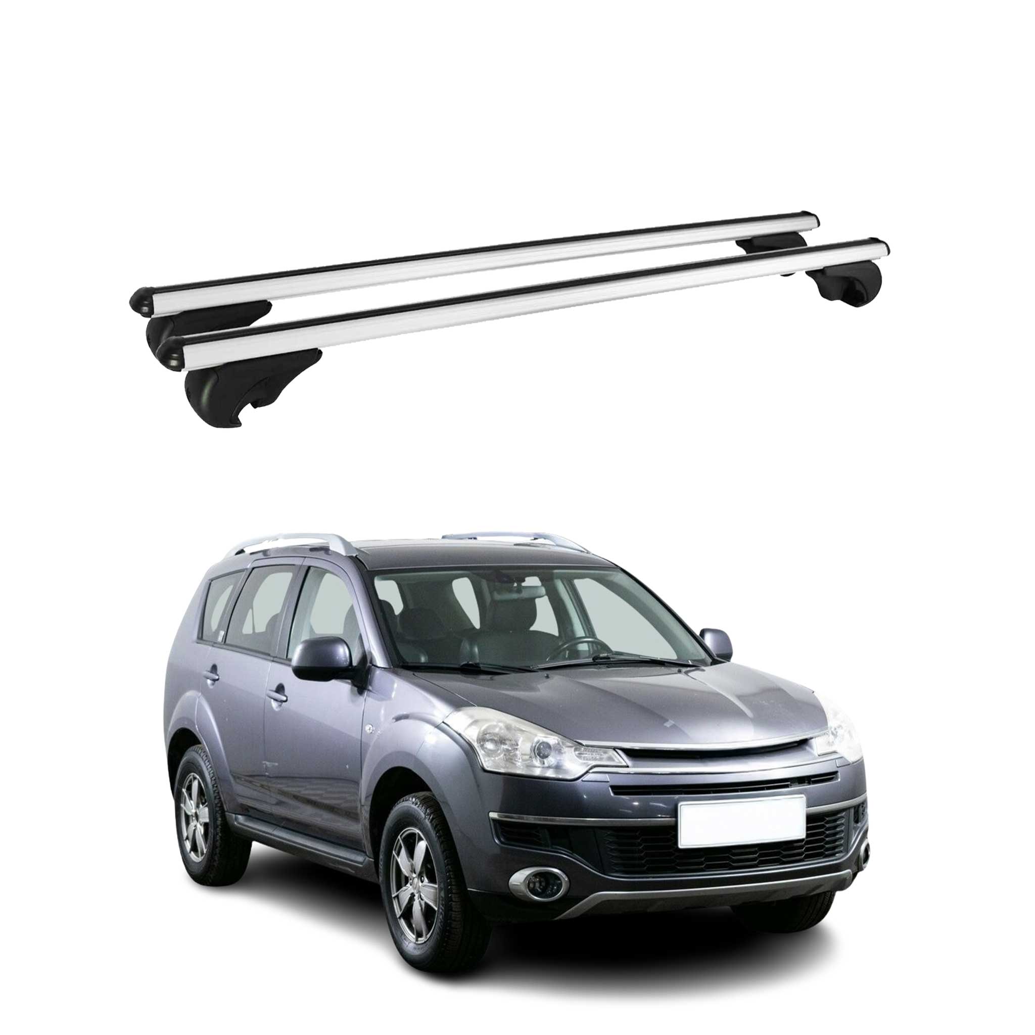 Dachträger Grundtäger für Citroen C-Crosser 2007-2012 75kg Alu Silber 2 tlg