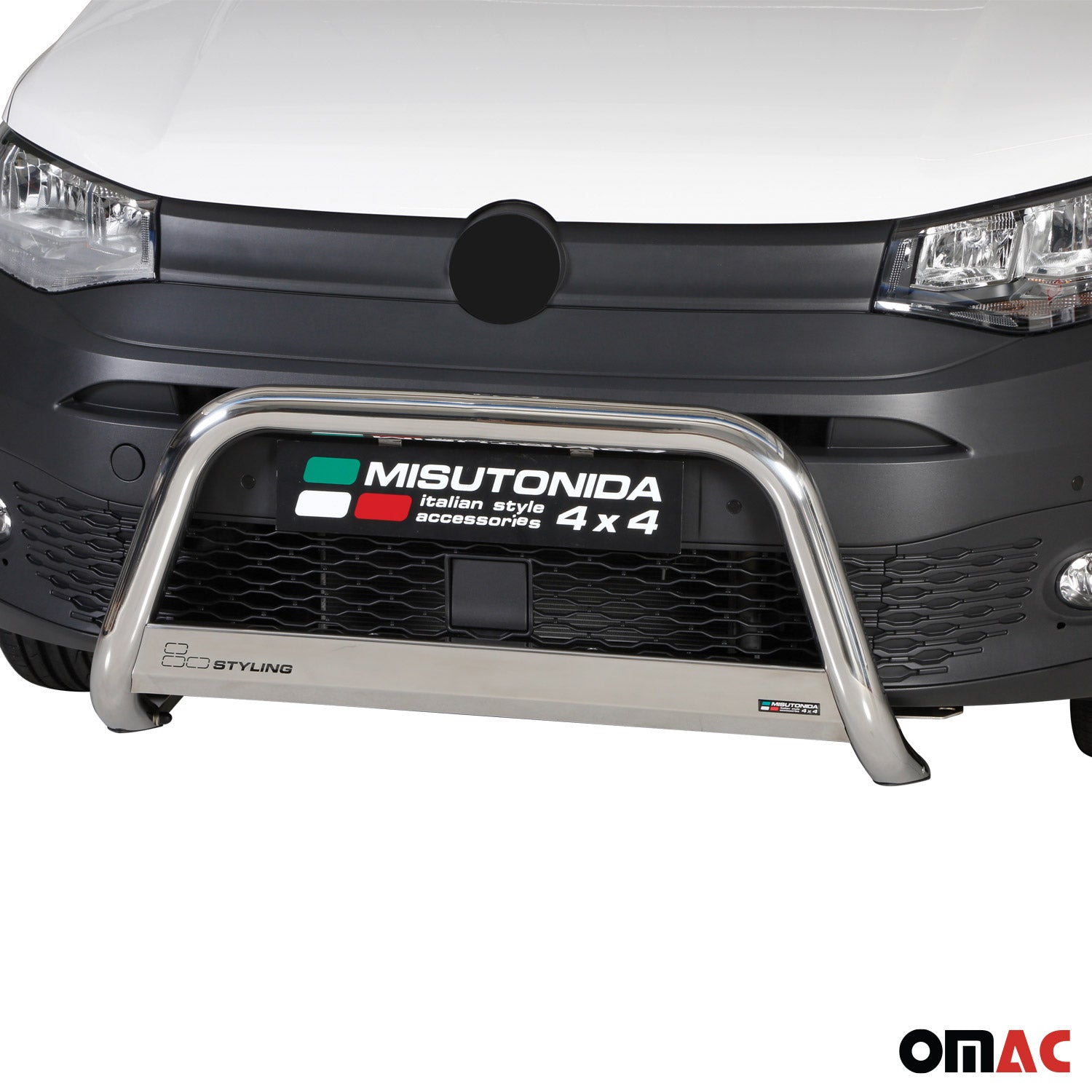 Frontbügel Frontschutzbügel für VW Caddy 2021-2026 ø63mm Stahl Silber Schutz