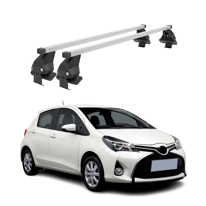 Menabo Dachträger Grundtäger für Toyota Yaris 2011-2019 50kg Stahl Silber 2 tlg
