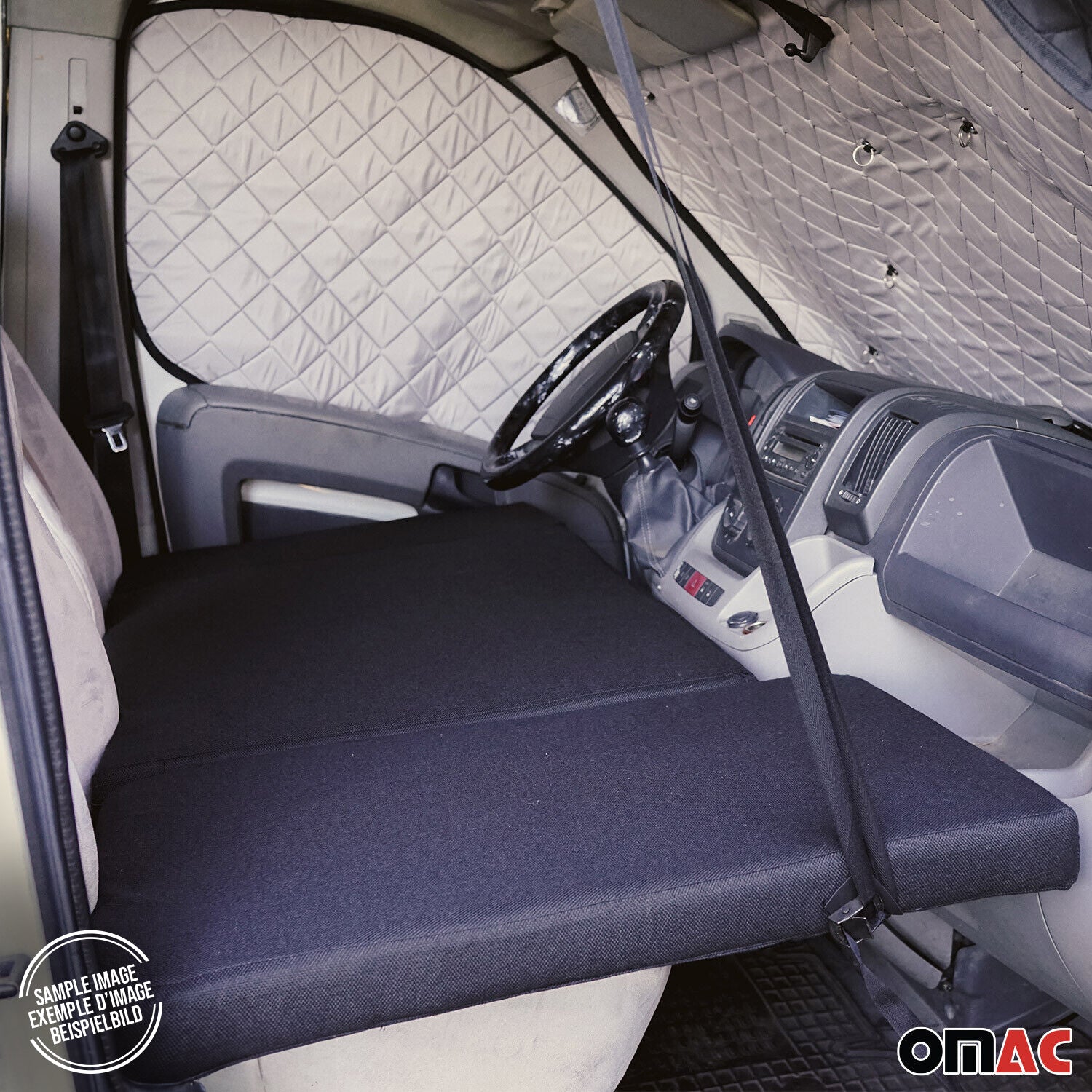 Camper Bett Fahrerhausbett Matratze für Ford Transit 2006-2014 Polyester Schwarz