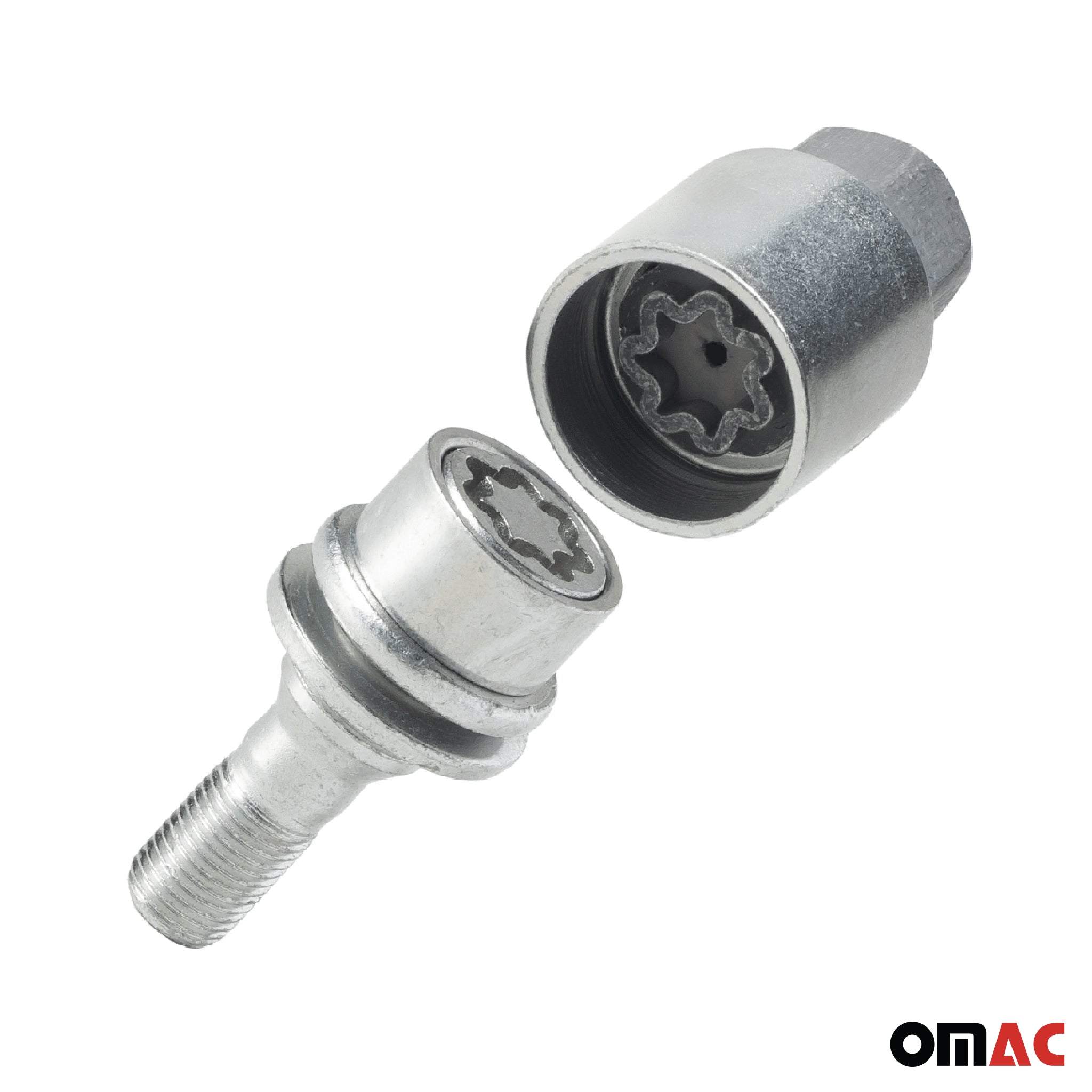 Radschloss Radschrauben Satz für Peugeot 607 bis 2002 Silber 4tlg M12X1.25