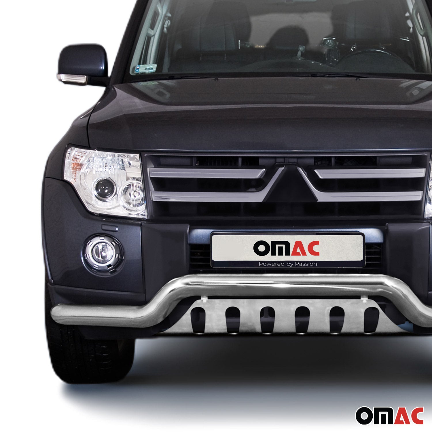 Frontbügel Frontschutzbügel für Mitsubishi Pajero 2007-2014 Edelstahl ABE Silber