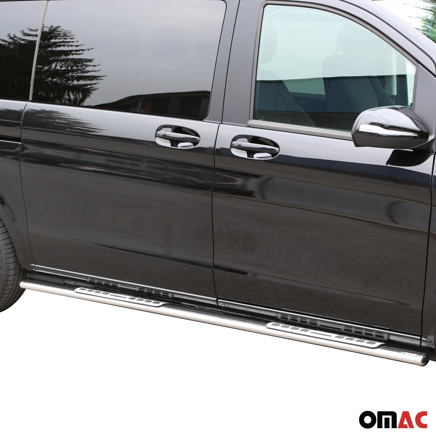 Stahl Schwellerrohre Trittbretter für Mercedes Vito Classe W447 2014-2026 Grau