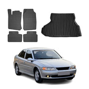 Fußmatten & Kofferraumwanne Set für Opel Vectra B 1995-2002 Gummi Schwarz 5x