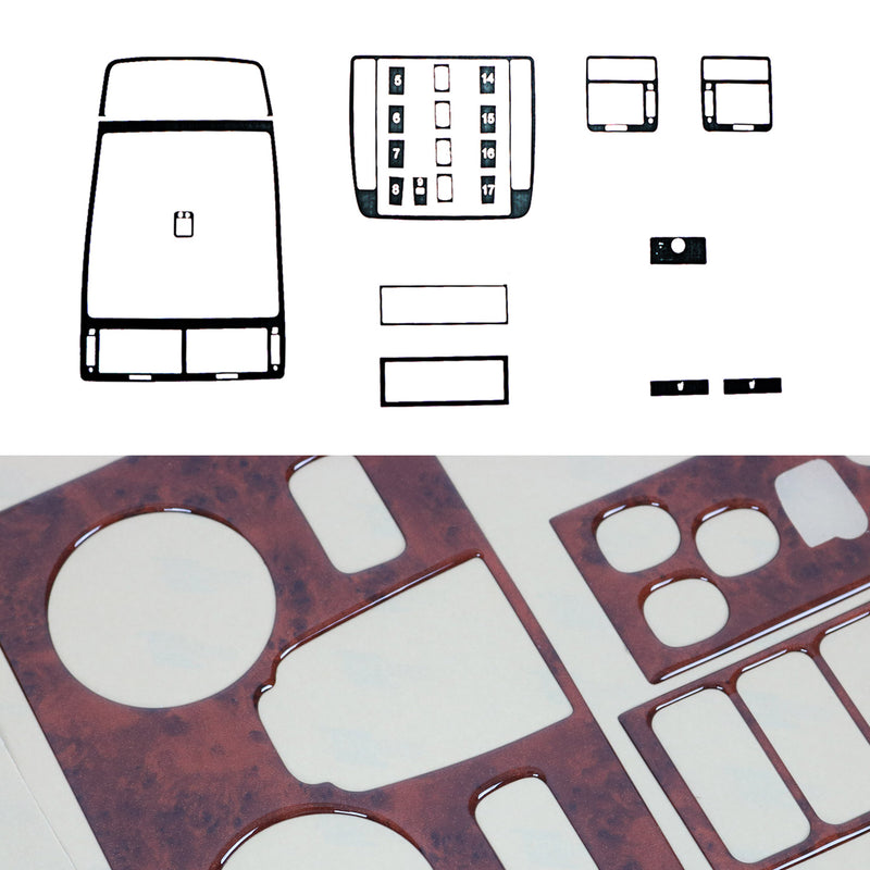 Innenraum Dekor Cockpit für Seat Alhambra 1995-2004 Wurzelholz Optik 25tlg