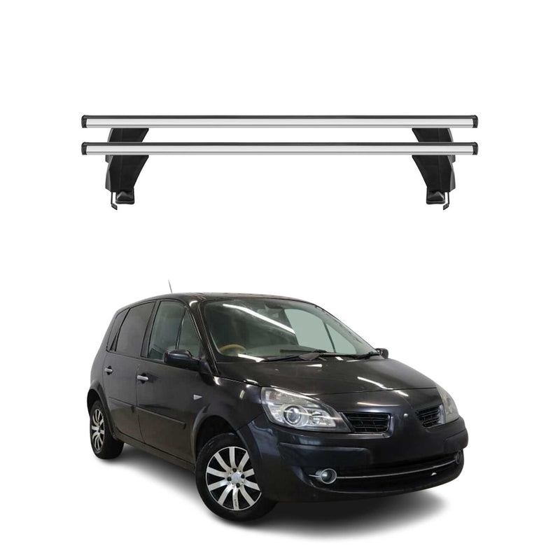 Menabo Dachträger für Renault Scenic mk3 2009-2013 Pre-FL 50kg Alu Silber 2x