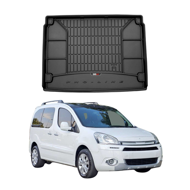 OMAC Gummi Kofferraumwanne für Citroen Berlingo Multispace 2008-2018 TPE Schwarz