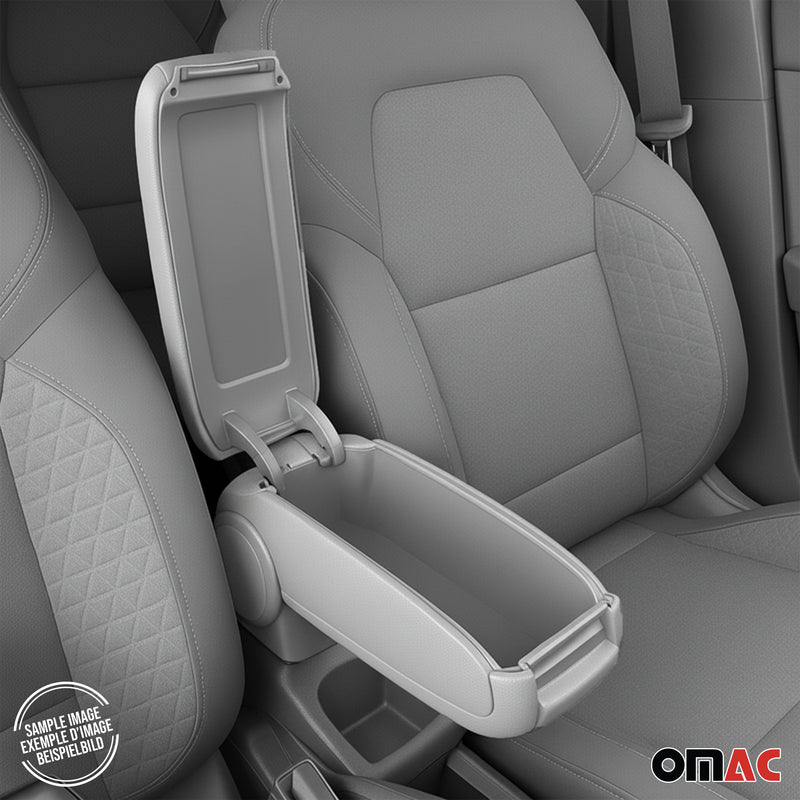 Mittelarmlehne Armlehne Mittelkonsole für Skoda Octavia 2004-2013 PU-Leder Grau