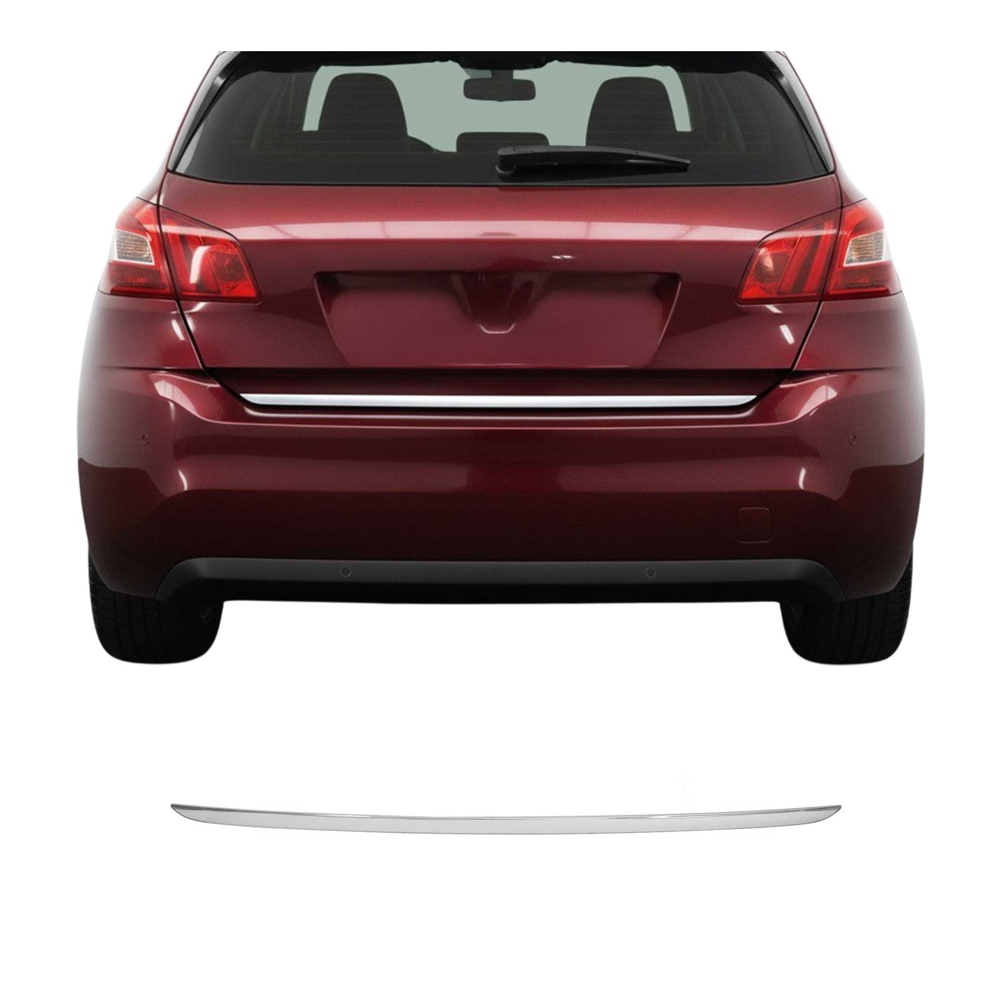Kofferraumleiste Heckklappe Leiste für Peugeot 308 2014-2021 Edelstahl Chrom