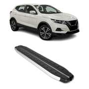 Seitenbretter Trittbretter für Nissan Qashqai J11 2013-2021 Aluminium Schwarz 2x