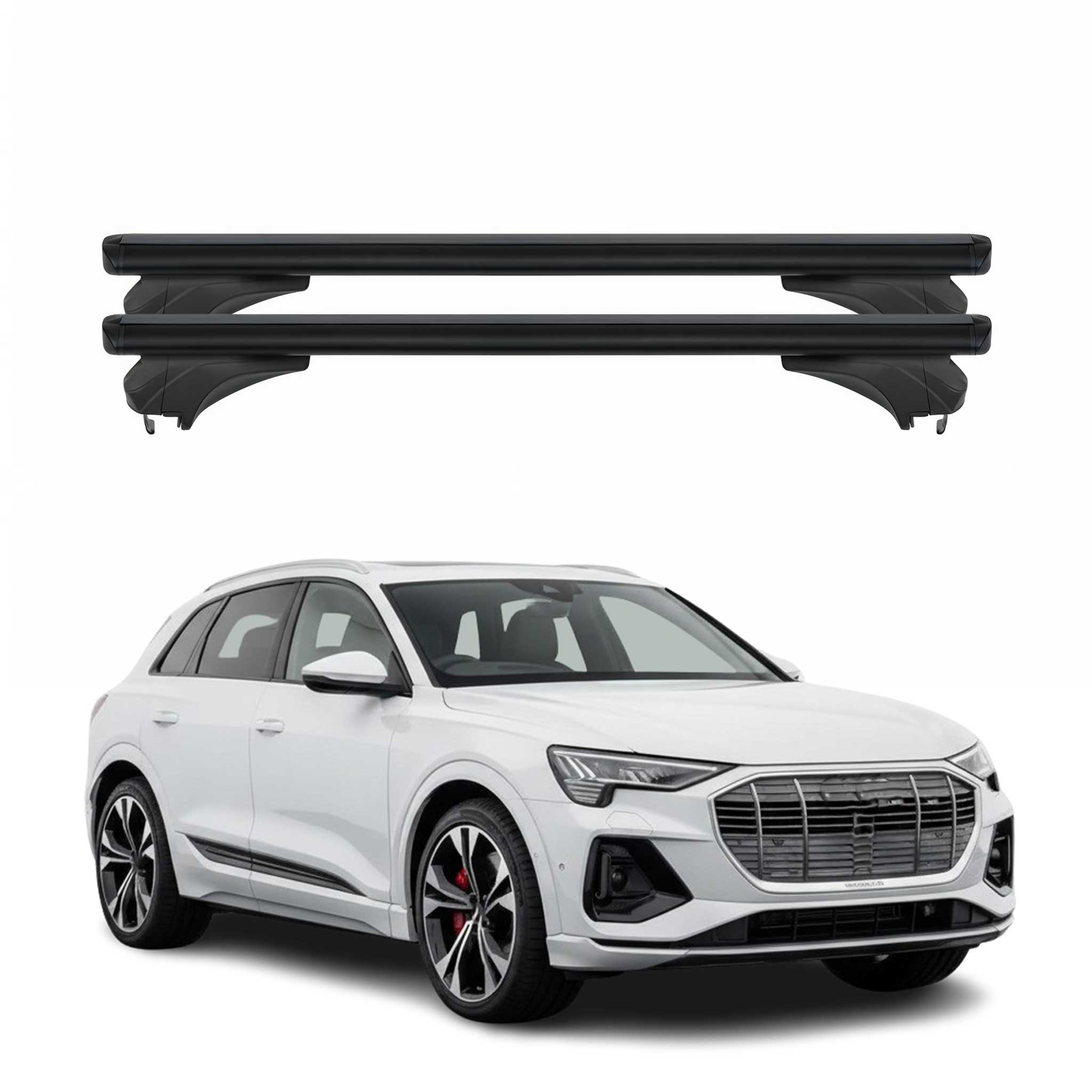 Menabo Dachträger Grundtäger für Audi Q6 E-Tron 2024-2026 Aluminium Schwarz 2tlg