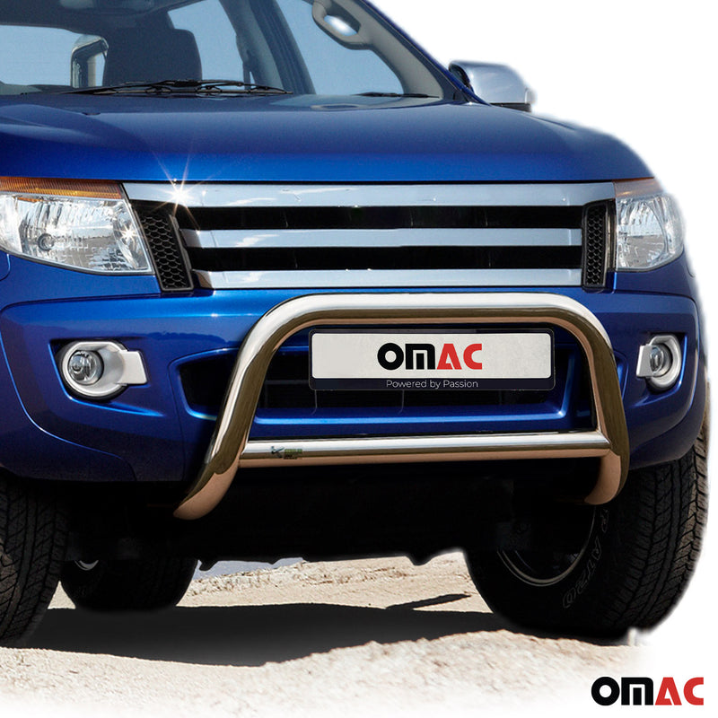 Frontbügel Frontschutzbügel für Ford Ranger 2015-2025 Stahl Silber Rammschutz
