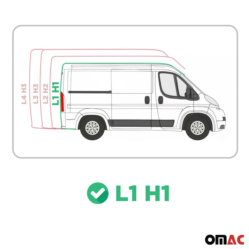 Dachreling Relingträger für Citroen Jumper 2006-2025 L1/H1 Alu Schwarz 4 tlg