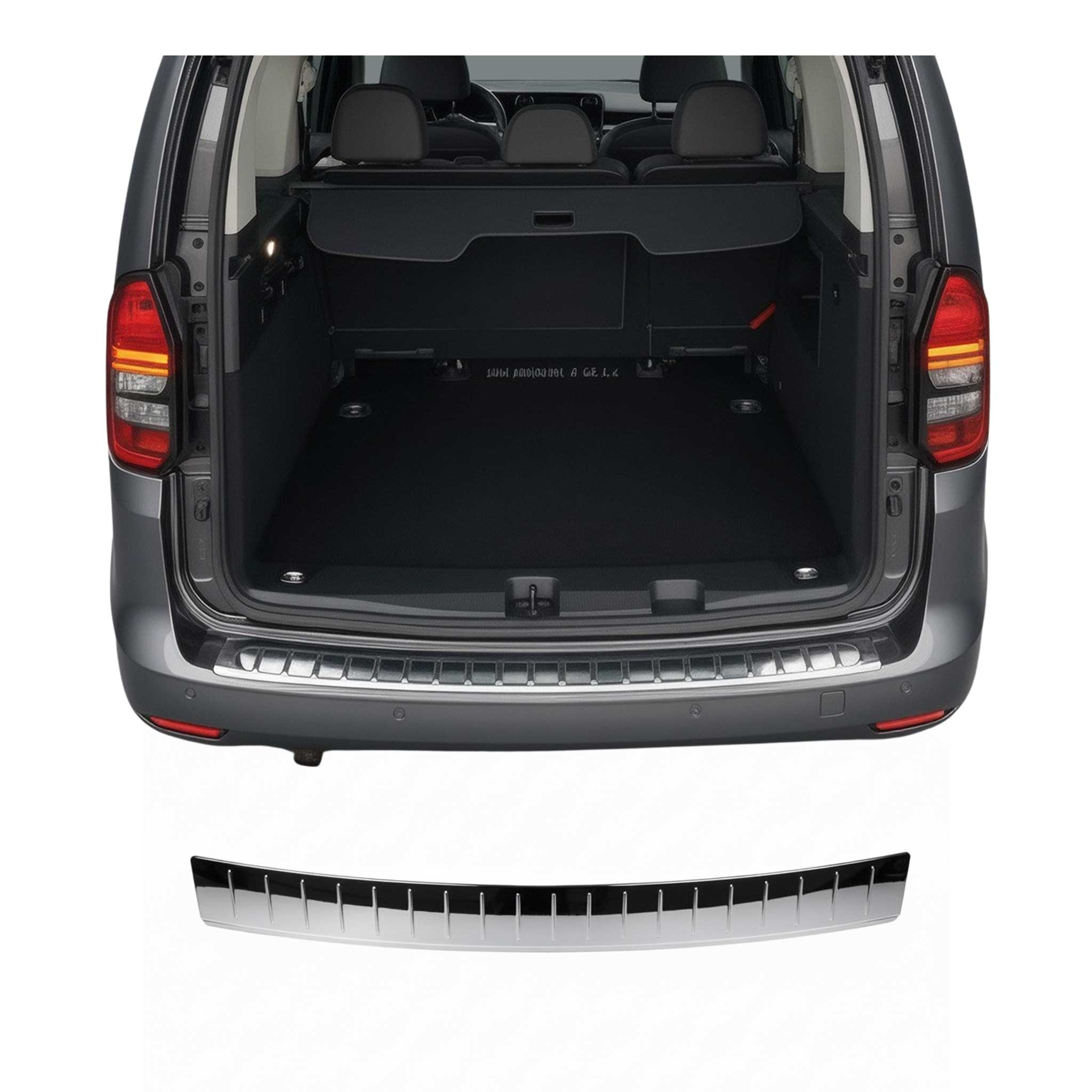 Ladekantenschutz Stoßstangenschutz für VW Caddy IV 2020-2026 Edelstahl Chrom