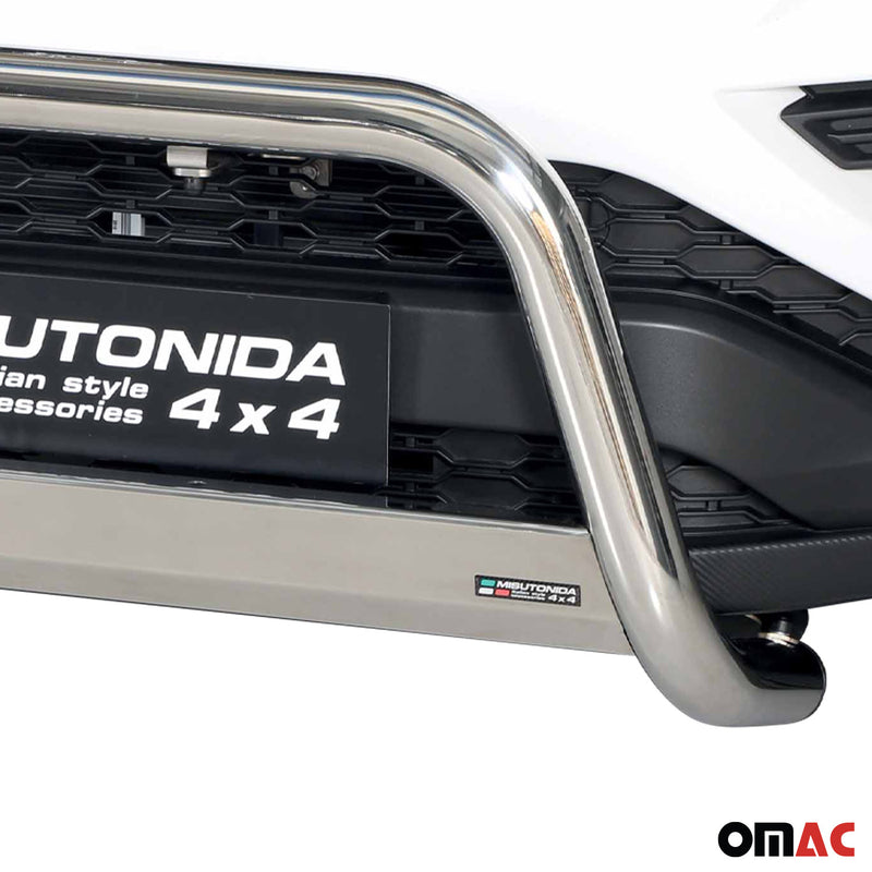 Frontbügel Frontschutzbügel für Ssangyong Musso 2018-2025 ø63mm Stahl Silber