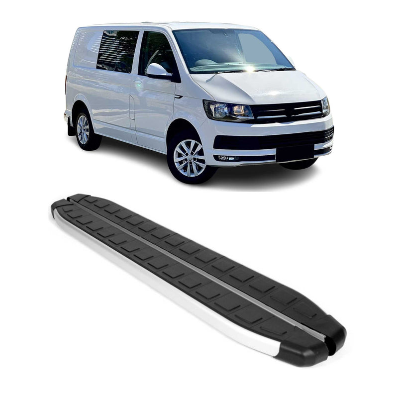 Seitenbretter Trittbretter für VW T6 T6.1 alle 2015-2022 Kurzer L1 Alu Schwarz