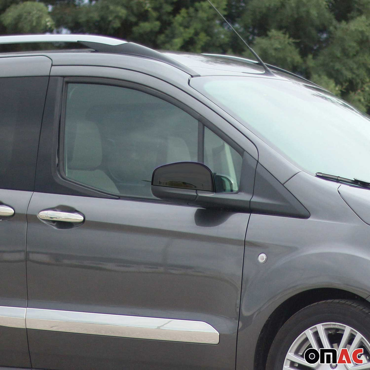 Spiegelkappen Spiegelblende für Ford Transit Tourneo Courier 14-24 Chrom Dunkel