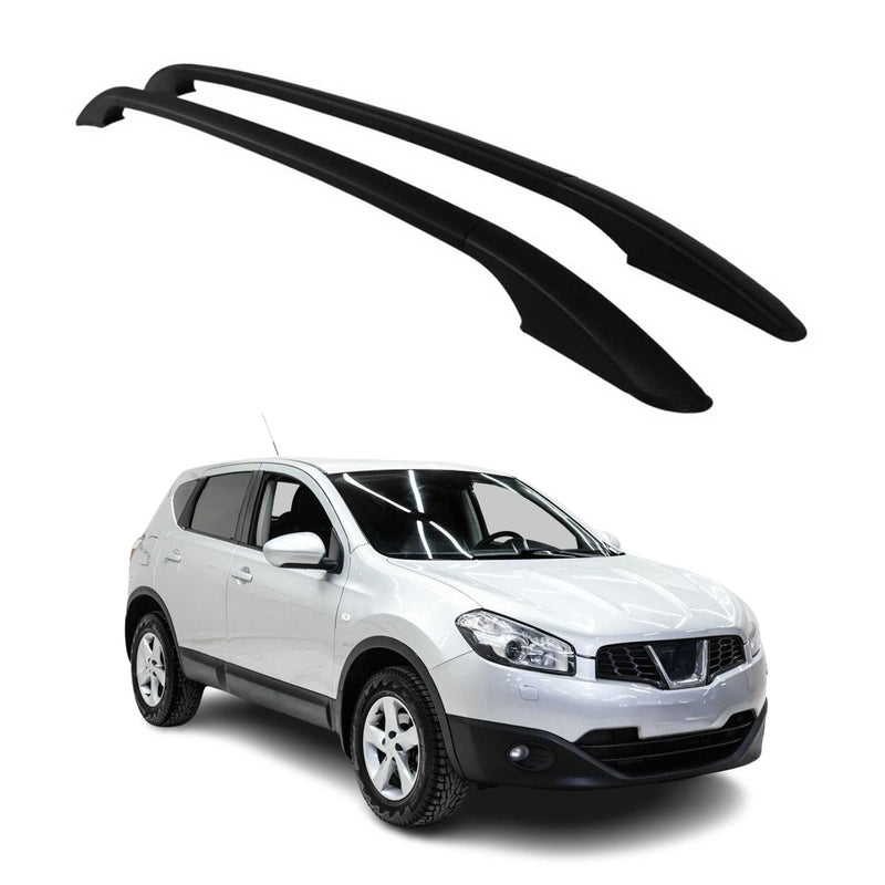 Aluminium Dachreling Relingträger für Nissan Qashqai 2007-2014 Schwarz 2x