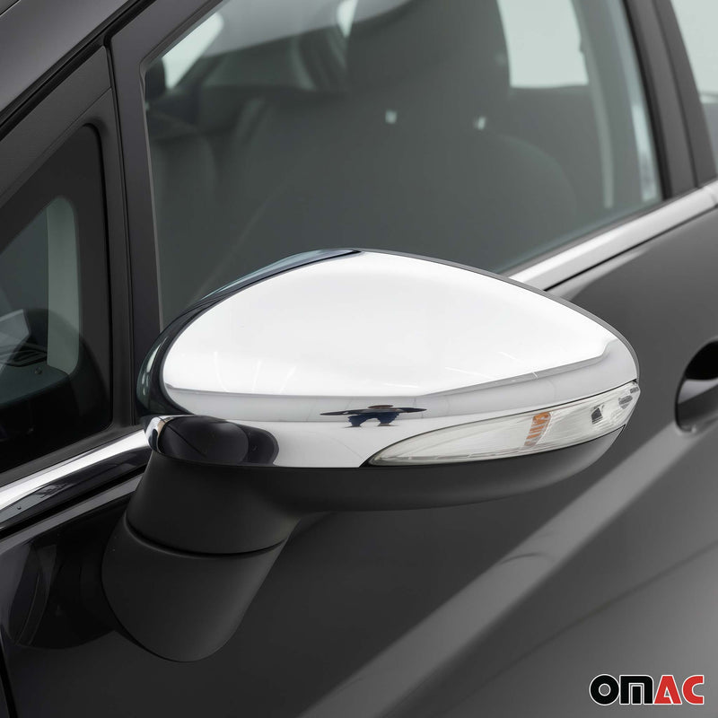 Spiegelkappen Spiegelabdeckung für Ford Fiesta / B-Max 2008-2017 Chrom ABS Grau