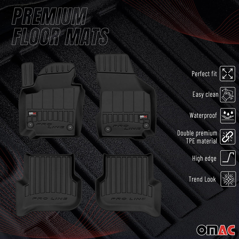OMAC Gummi Fußmatten für VW Golf Plus 2005-2014 Premium TPE Automatten 4tlg