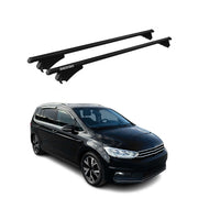 Menabo Dachträger Grundtäger für VW Touran mk2 2015-2026 75kg Alu Schwarz 2 tlg