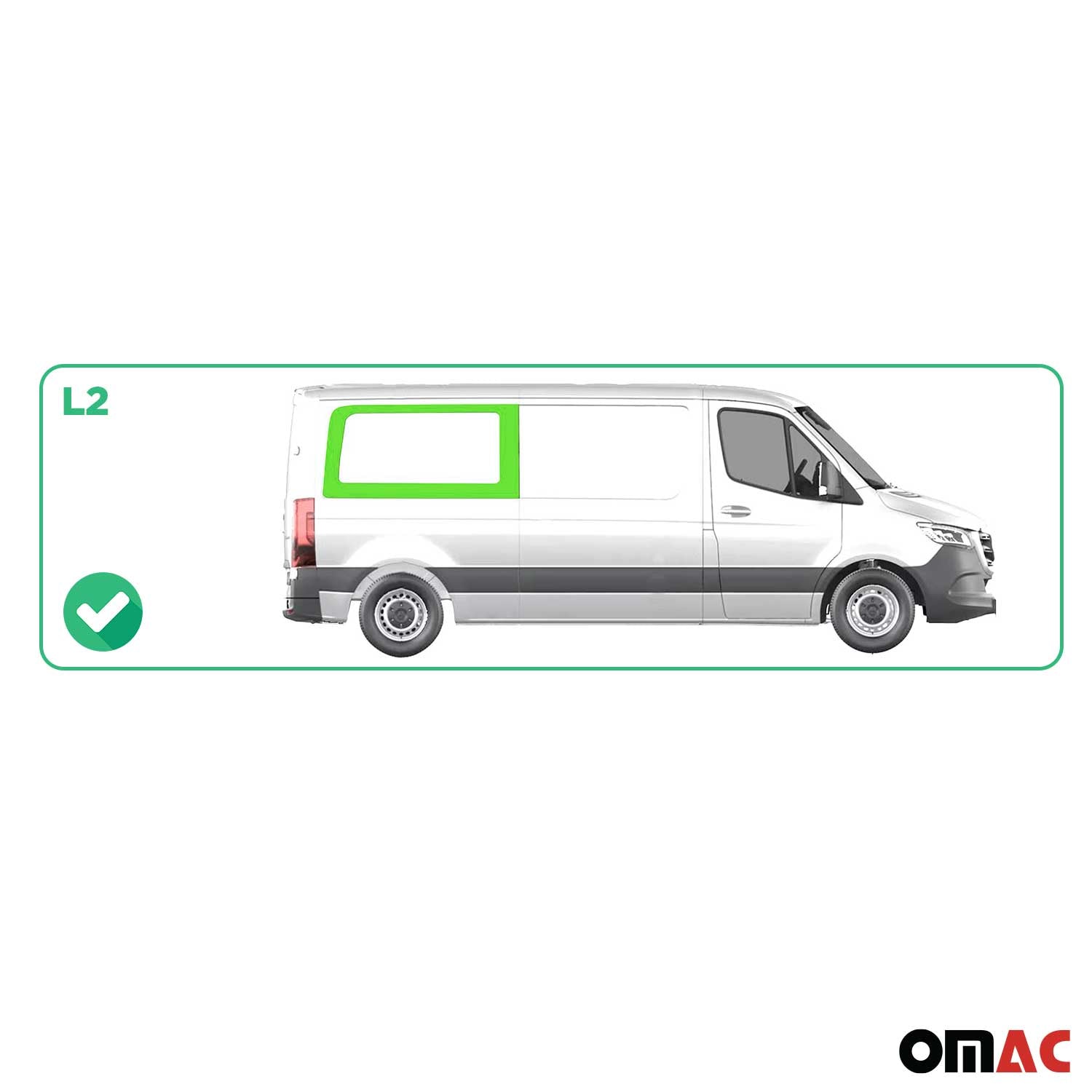 Seitenscheibe Seitenfenster für VW Crafter 2006-2017 Sicherheitsglas Rechts L2