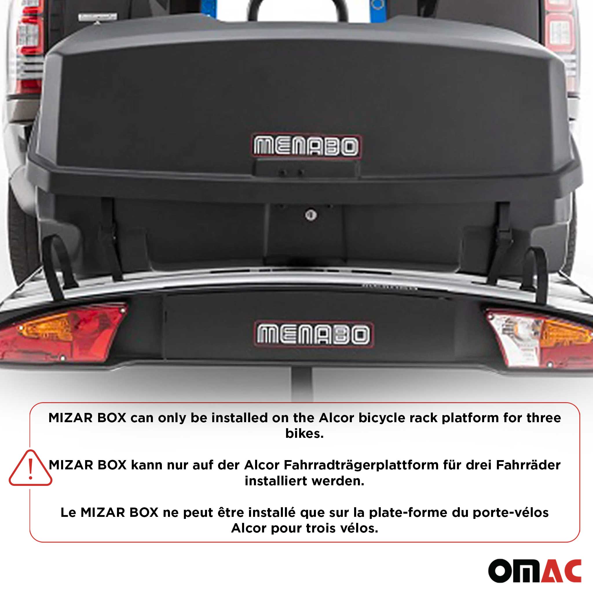 Menabo Heckträger Heckbox Transportbox Heckkoffer Auto Box Schwarz Mizar 300L