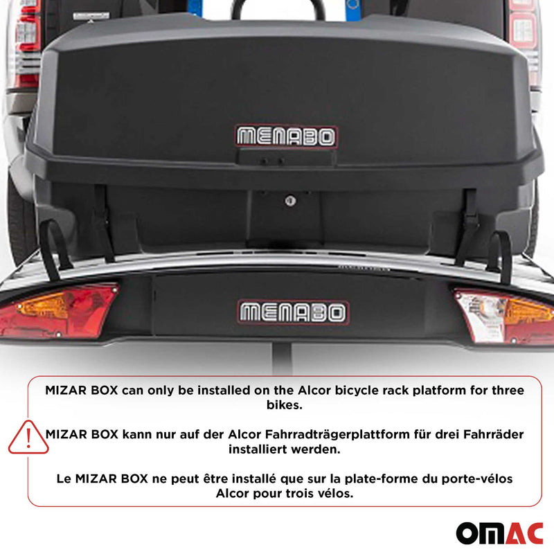 Menabo Heckträger Heckbox Transportbox Heckkoffer Auto Box Schwarz Mizar 300L