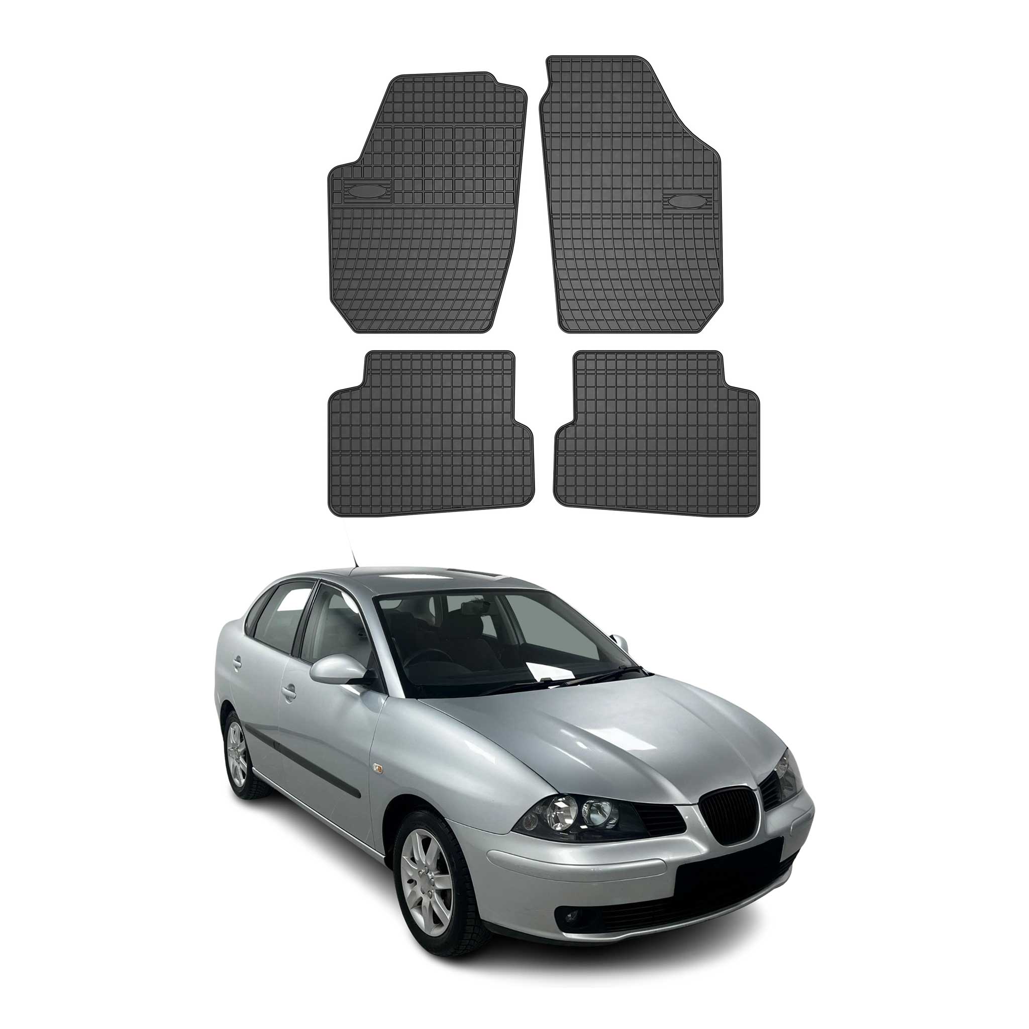 OMAC Gummi Fußmatten für Skoda Fabia II 2007-2014 Automatten Gummi TPE Schwarz