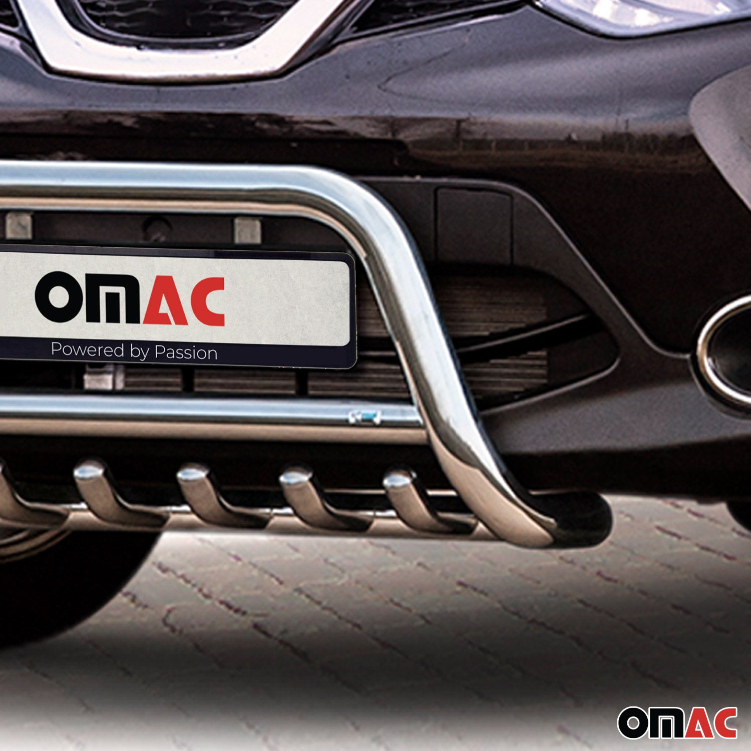 Frontbügel Frontschutzbügel für Nissan Qashqai 2013-2017 ABE Rammschutz Silber