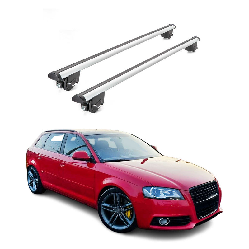 Dachträger Grundtäger für Audi A3 Sportback 2004-2012 100kg Alu Silber 2 tlg ABE